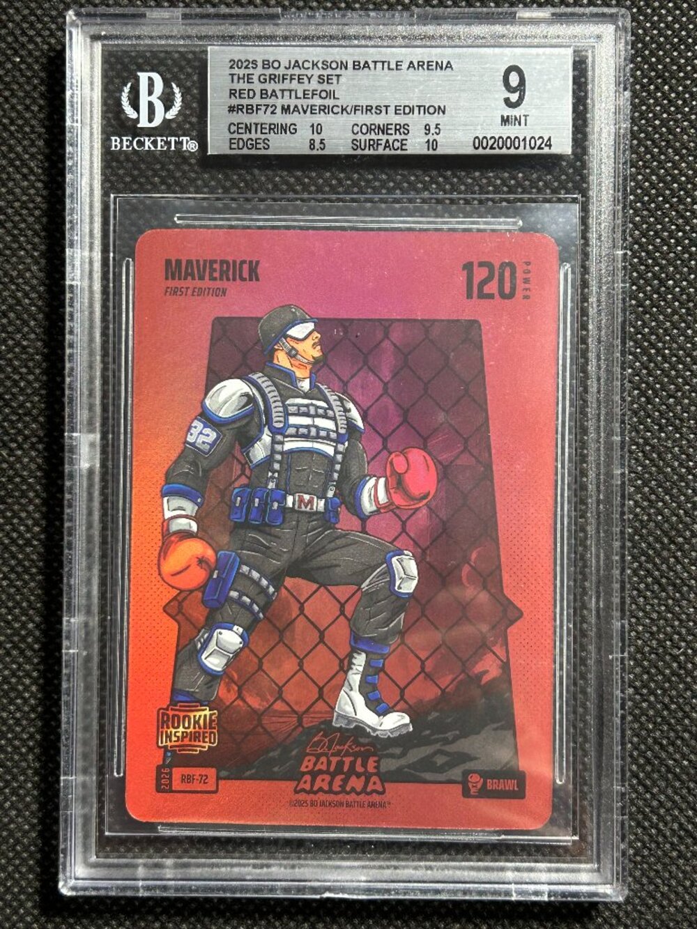 Bo Jackson Battle Arena Maverick Cooper Flagg RC Rookie Red Battlefoil BGS 9